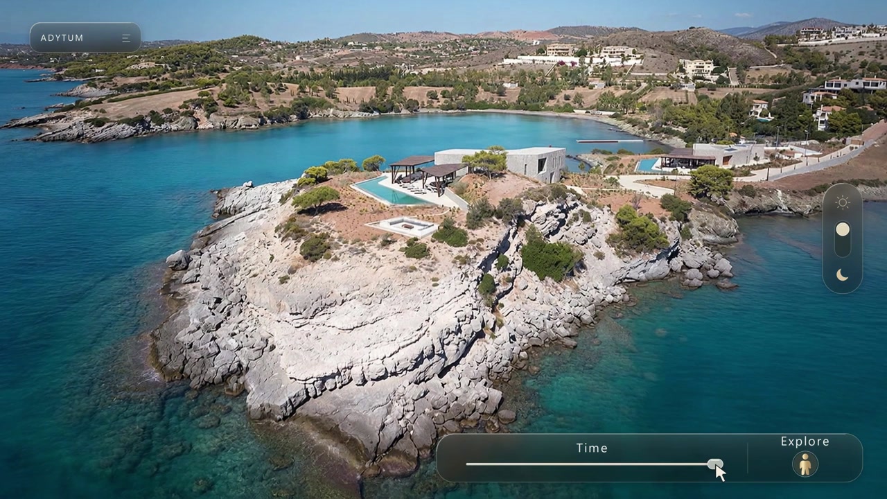 Las villas y la costa que las rodea.